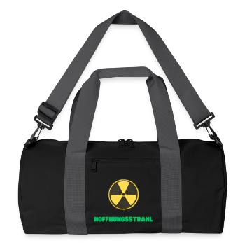 Hoffnungsstrahl - Recycelte Duffel Bag - Schwarz/Graphitgrau - Vorne