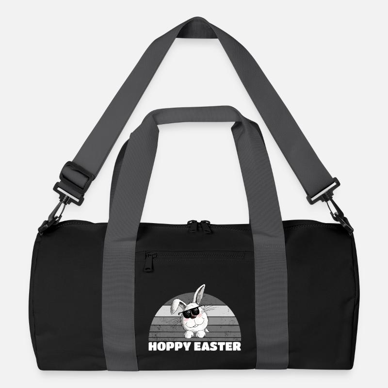 Retro Hoppy Easter Cooler Osterhase Ostern Spruch Recycelte Duffel Bag