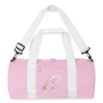Flying Football – Symbole de dynamique et de vitesse - Sac de sport recyclé - rose/blanc - Devant