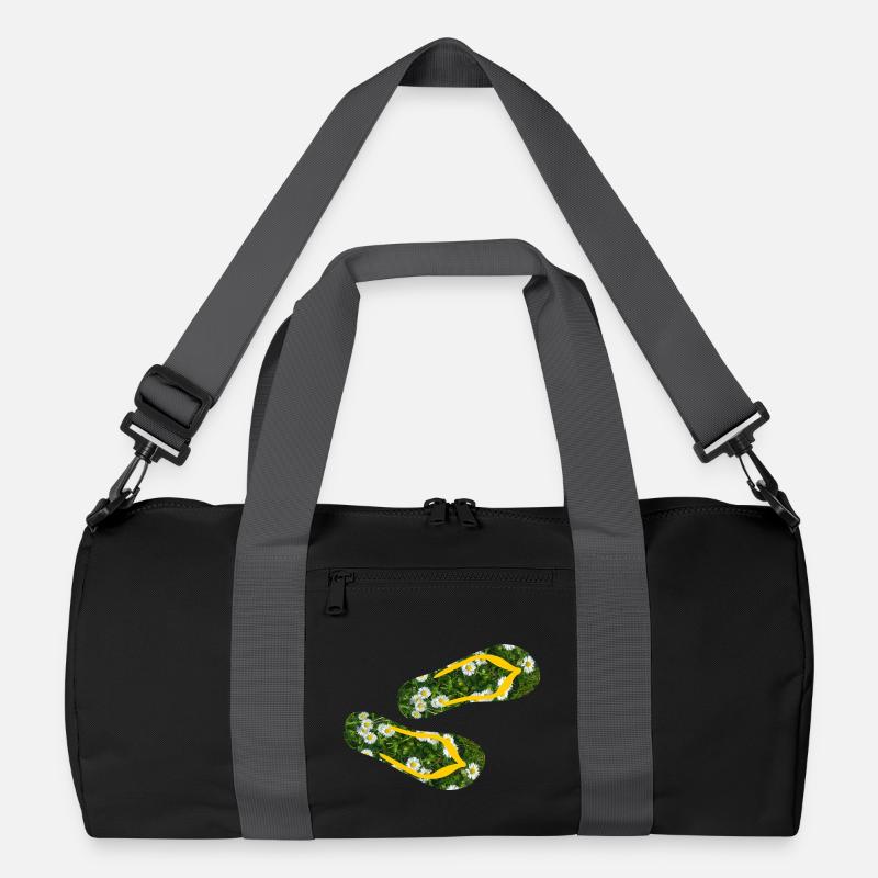 Slippers Daisies Flip Flops Camping Lawn Recycled Duffel Bag