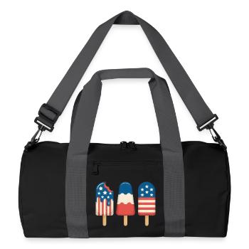 Cream Lover Independence Day 4th of July - Recycled Duffel Bag - black/graphite grey - Front