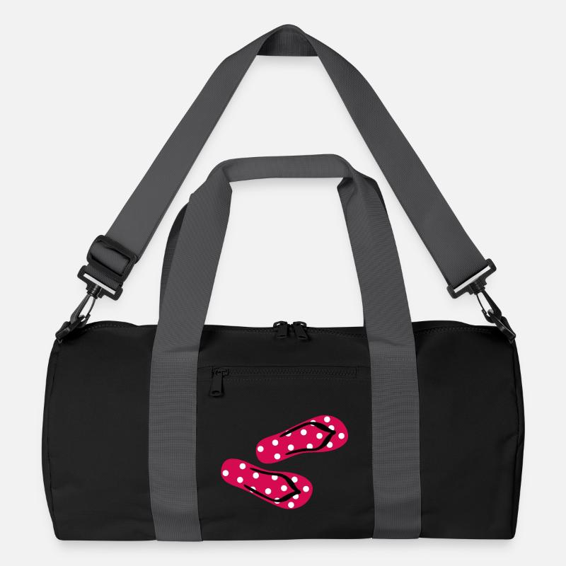 Slippers Toadstool Flip Flops Points Dots Summer Recycled Duffel Bag
