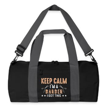 Barber keep calm - Recycled Duffel Bag - black/graphite grey - Front