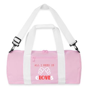 Gants de boxe audacieux Illustration Design - Sac de sport recyclé - rose/blanc - Devant