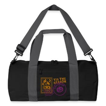 Scary Halloween pumpkin with ghosts - Recycled Duffel Bag - black/graphite grey - Front