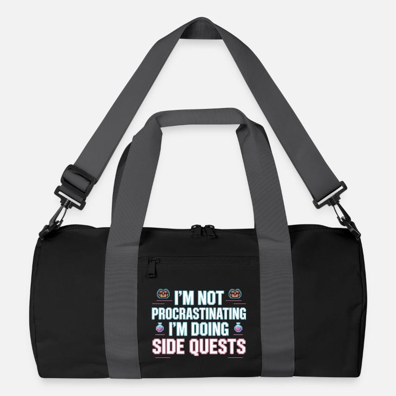 Im Not Procrastinating Im Doing Side Quests Recycelte Duffel Bag