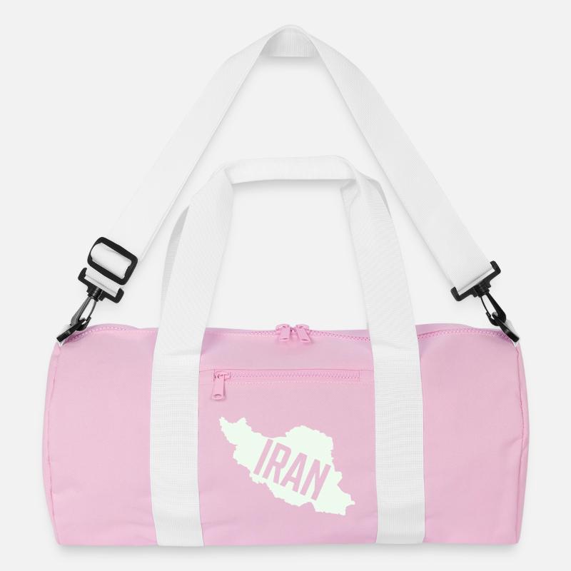 Iran Map Bold Typography Recycelte Duffel Bag
