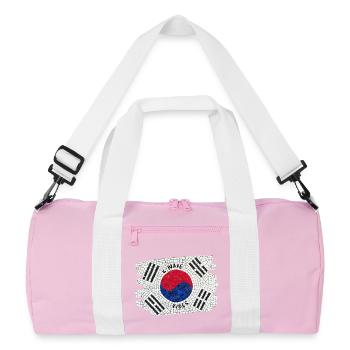 K-Wave Vibes Corée Drapeau Mosaïque Design - Sac de sport recyclé - rose/blanc - Devant