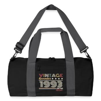 Novembre 1993 - Sac de sport recyclé - noir/gris graphite - Devant