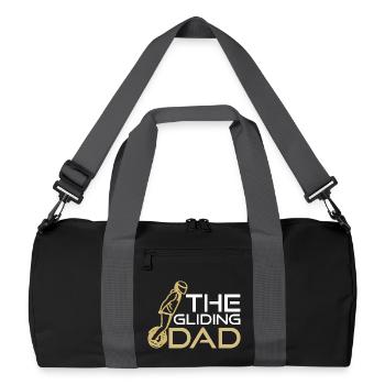 The Gliding Dad – Cooles Electric Unicycle Design - Recycelte Duffel Bag - Schwarz/Graphitgrau - Vorne