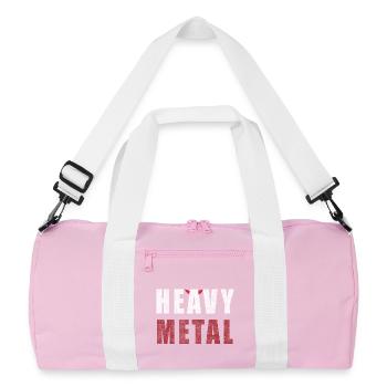 Heavy Metal Motif - Sac de sport recyclé - rose/blanc - Devant