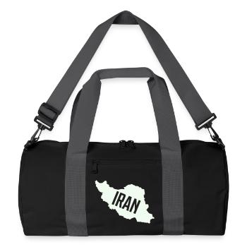 Iran Maps Typo - Recycled Duffel Bag - black/graphite grey - Front