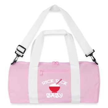 Design du Petit Bol Rouge Rice Rice - Sac de sport recyclé - rose/blanc - Devant