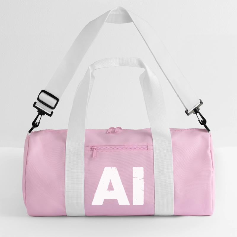 AI Artificial Intelligence Text Grunge Vector Recycled Duffel Bag