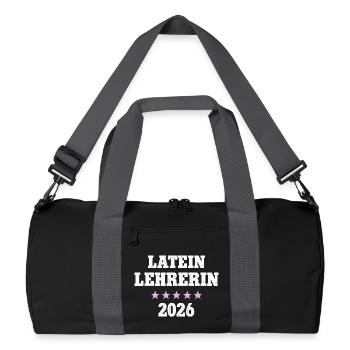 Professeur de latin 2026 Profession Études Formation des professeurs de latin - Sac de sport recyclé - noir/gris graphite - Devant