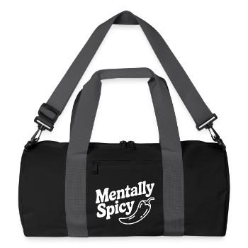 Mentally Spicy - Recycled Duffel Bag - black/graphite grey - Front