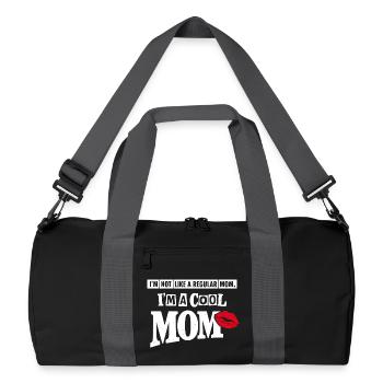Cool Mom Shirt – Cadeau de la fête des mères avec un baiser drôle - Sac de sport recyclé - noir/gris graphite - Devant