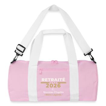 Retraité 2026 – Humour Retraite - Sac de sport recyclé - rose/blanc - Devant