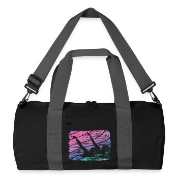 Artistic Swim Team Synchronschwimmen - Recycelte Duffel Bag - Schwarz/Graphitgrau - Vorne