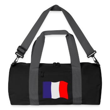 Drapeau de la France - Sac de sport recyclé - noir/gris graphite - Devant