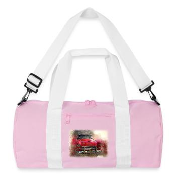 Ancienne voiture de rêve américaine nostalgique - Sac de sport recyclé - rose/blanc - Devant