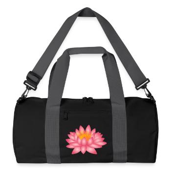 Yoga lotus flower - Recycled Duffel Bag - black/graphite grey - Front
