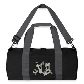 Perspective Construction Cube Dyeing Yourself Labyrinth 3D - Recycled Duffel Bag - black/graphite grey - Front