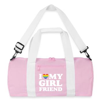 J’aime ma copine - LGBTQ - Sac de sport recyclé - rose/blanc - Devant