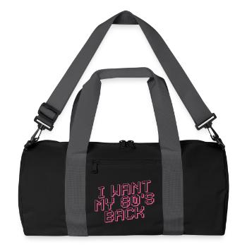 JE VEUX MON RETOUR DES ANNÉES 80 Rétro - Sac de sport recyclé - noir/gris graphite - Devant