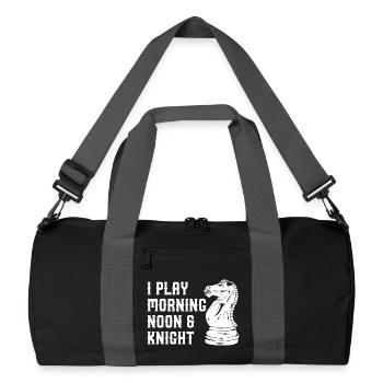 Je joue à Morning Noon & Knight - Sac de sport recyclé - noir/gris graphite - Devant