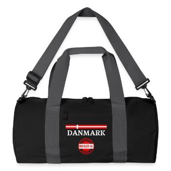 Flag of Denmark, Danish pride - Recycled Duffel Bag - black/graphite grey - Front