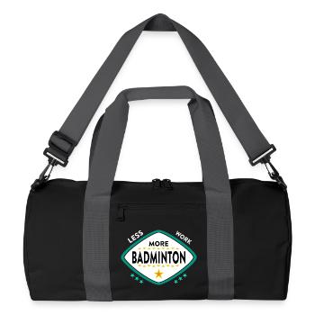 Badminton Federball Sport - Recycelte Duffel Bag - Schwarz/Graphitgrau - Vorne