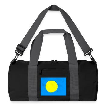 Flag of Palau - Recycled Duffel Bag - black/graphite grey - Front