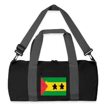 Drapeau de São Tomé-et-Príncipe - Sac de sport recyclé - noir/gris graphite - Devant