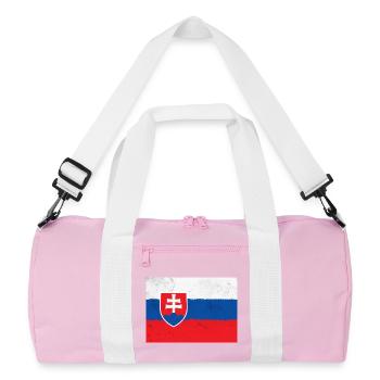 Flagge der Slowakei - Recycelte Duffel Bag - Rosa/Weiß - Vorne