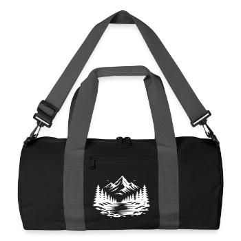 Icône en plein air de la forêt des montagnes - Sac de sport recyclé - noir/gris graphite - Devant