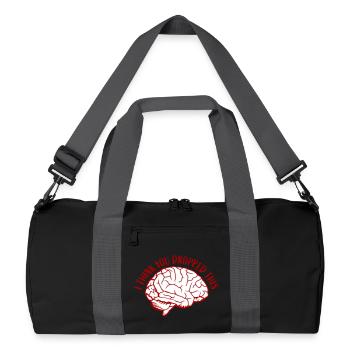 I Think You Dropped This Brain Sarcasm Humor - Recycled Duffel Bag - black/graphite grey - Front