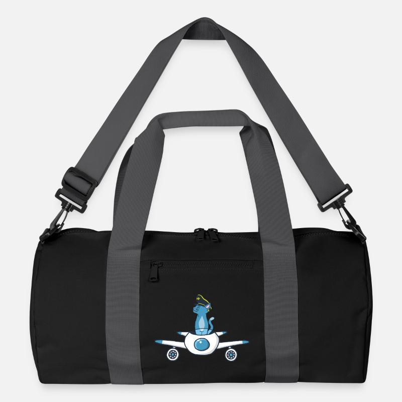 Flugzeugpilot Katze Recycelte Duffel Bag