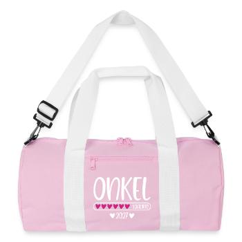 Onkel 2027 loading mit Herzchen Ladebalken - Recycelte Duffel Bag - Rosa/Weiß - Vorne