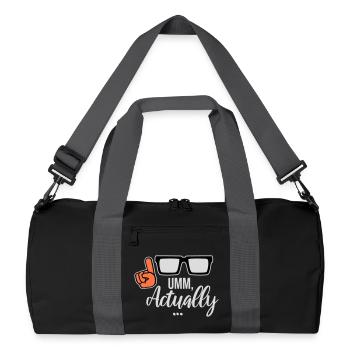 À un vrai nerd drôle qui dit logo - Sac de sport recyclé - noir/gris graphite - Devant