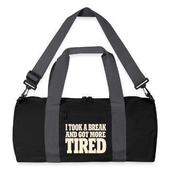 Ausgebrannter Millennial, Müder Erwachsener, - Recycelte Duffel Bag - Schwarz/Graphitgrau - Vorne
