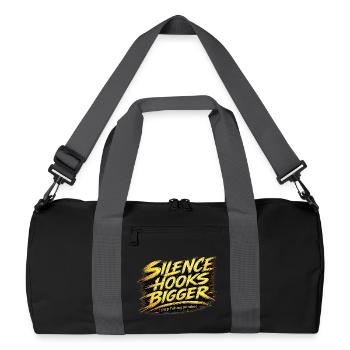 Silence Hooks Bigger Carp Fishing Mindset - Recycled Duffel Bag - black/graphite grey - Front