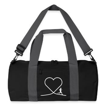 Heart Jogger - Running Jogging Love Design - Recycled Duffel Bag - black/graphite grey - Front