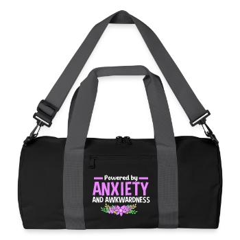 Anxiété Anxieuse Anxieuse Introvertie effrayée - Sac de sport recyclé - noir/gris graphite - Devant