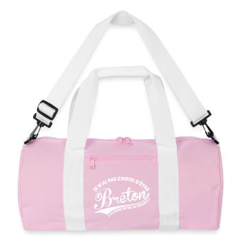 Breton chanceux - Sac de sport recyclé - rose/blanc - Devant