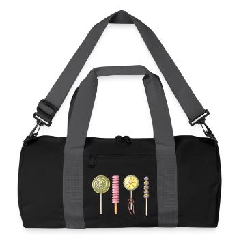 Lollies - Recycelte Duffel Bag - Schwarz/Graphitgrau - Vorne