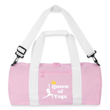 Reine du Yoga - Sac de sport recyclé - rose/blanc - Devant