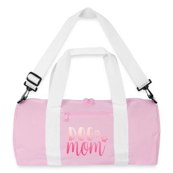 Dog mom - Recycled Duffel Bag - pink/white - Front