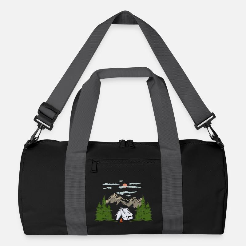 Camping Zelten Bergmotiv Geschenkidee Recycelte Duffel Bag