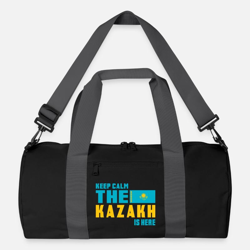 Keep Calm Kazakhstan flag design Recycled Duffel Bag